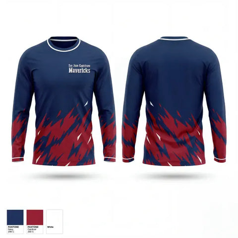 Long Sleeve Performance Shirt, San Juan Capistrano Mavericks, Baseball, Teamtime, Team time, sublimation, custom sports apparel, team uniforms, spirit wear, spiritwear, sports uniforms, custom shirts, team store, custom team store, fundraiser sports, apparel fundraiser