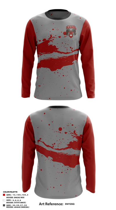 Riverside Rams 29467459 Long Sleeve Performance Shirt 1