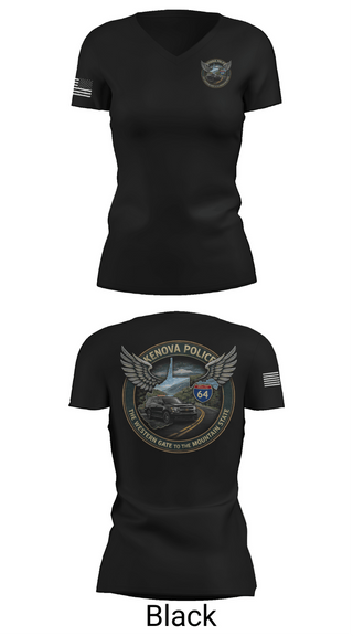 Womens Short Sleeve Vneck Shirt, Kenova Police Department, Police, Teamtime, Team time, sublimation, custom sports apparel, team uniforms, spirit wear, spiritwear, sports uniforms, custom shirts, team store, custom team store, fundraiser sports, apparel fundraiser