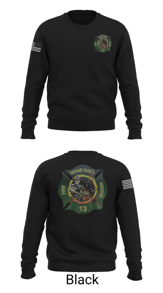 Crew Neck Sweatshirt, Miami Dade Fire Rescue, Fire Department, Teamtime, Team time, sublimation, custom sports apparel, team uniforms, spirit wear, spiritwear, sports uniforms, custom shirts, team store, custom team store, fundraiser sports, apparel fundraiser