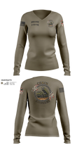 1st Fires Area Battery Women's Long Sleeve V-neck Shirt - 21
