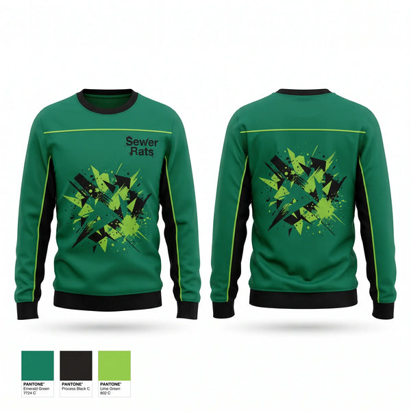 Crew Neck Sweatshirt, Sewer Rats, Men's Soccer, Teamtime, Team time, sublimation, custom sports apparel, team uniforms, spirit wear, spiritwear, sports uniforms, custom shirts, team store, custom team store, fundraiser sports, apparel fundraiser