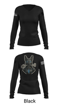 Willoughby K9 40647352 Women's Long Sleeve V-neck Shirt - 35