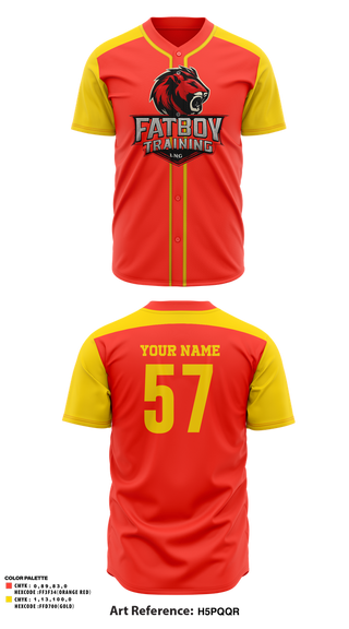 Full Button Baseball Jersey, FATBOY TRAINING Inc.      #57, Baseball, Teamtime, Team time, sublimation, custom sports apparel, team uniforms, spirit wear, spiritwear, sports uniforms, custom shirts, team store, custom team store, fundraiser sports, apparel fundraiser