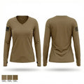 1-101FA 12889567 Women's Long Sleeve V-neck Shirt - 1