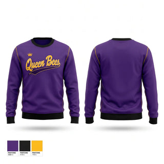 Crew Neck Sweatshirt, Queen Bees, Softball, Teamtime, Team time, sublimation, custom sports apparel, team uniforms, spirit wear, spiritwear, sports uniforms, custom shirts, team store, custom team store, fundraiser sports, apparel fundraiser