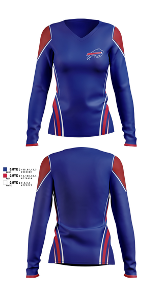 Womens Long Sleeve Vneck Shirt, Buffalo Blizzards Wheelchair Basketball team, Men's Basketball, Teamtime, Team time, sublimation, custom sports apparel, team uniforms, spirit wear, spiritwear, sports uniforms, custom shirts, team store, custom team store, fundraiser sports, apparel fundraiser