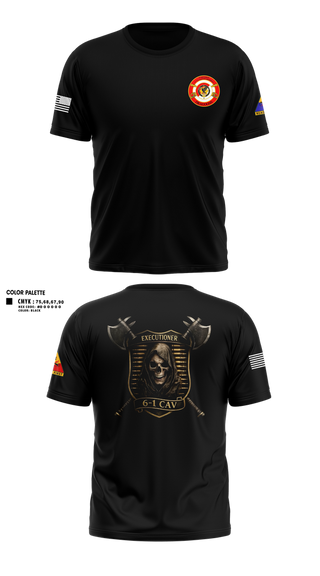 Short Sleeve Performance Shirt, E Trp, 6-1 CAV, Army, Teamtime, Team time, sublimation, custom sports apparel, team uniforms, spirit wear, spiritwear, sports uniforms, custom shirts, team store, custom team store, fundraiser sports, apparel fundraiser