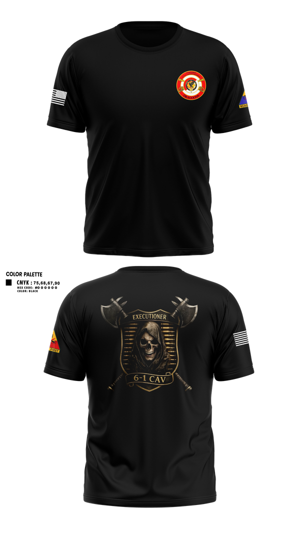 Short Sleeve Performance Shirt, E Trp, 6-1 CAV, Army, Teamtime, Team time, sublimation, custom sports apparel, team uniforms, spirit wear, spiritwear, sports uniforms, custom shirts, team store, custom team store, fundraiser sports, apparel fundraiser