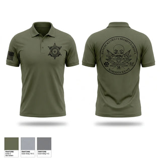 Short Sleeve Performance Polo, HANCOCK County Narcotics, Police, Teamtime, Team time, sublimation, custom sports apparel, team uniforms, spirit wear, spiritwear, sports uniforms, custom shirts, team store, custom team store, fundraiser sports, apparel fundraiser