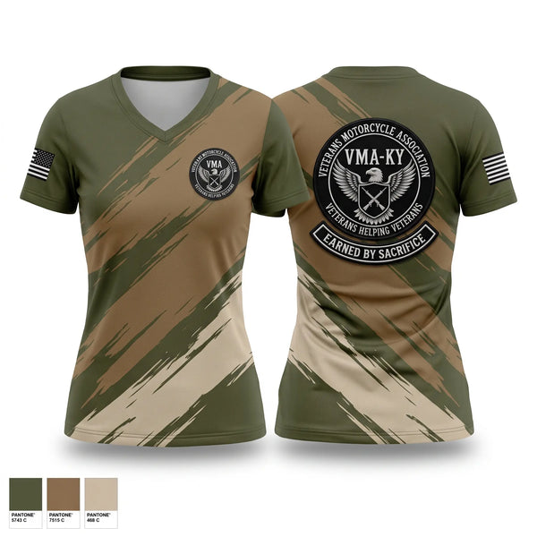 Womens Short Sleeve Vneck Shirt, Veterans Motorcycle Association, , Teamtime, Team time, sublimation, custom sports apparel, team uniforms, spirit wear, spiritwear, sports uniforms, custom shirts, team store, custom team store, fundraiser sports, apparel fundraiser