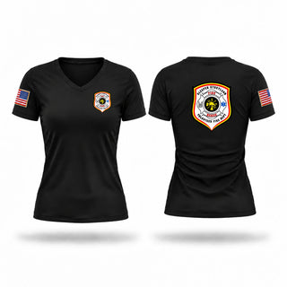 Womens Short Sleeve Vneck Shirt, Sleeper Stoutland Volunteer Fire Department, Fire Department, Teamtime, Team time, sublimation, custom sports apparel, team uniforms, spirit wear, spiritwear, sports uniforms, custom shirts, team store, custom team store, fundraiser sports, apparel fundraiser