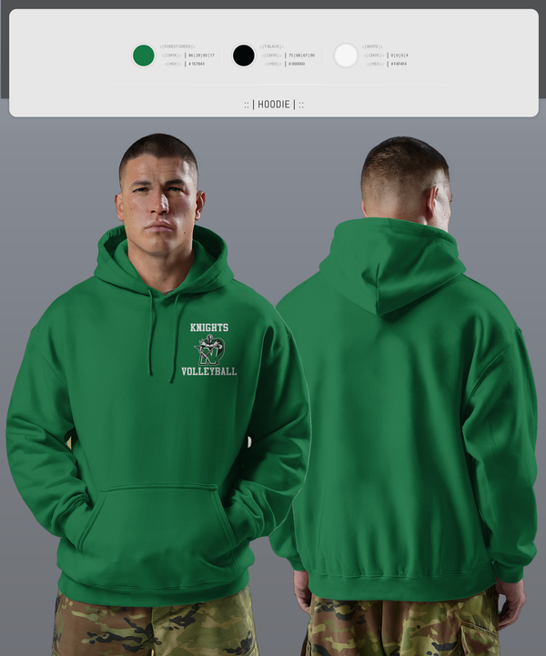 Hoodie, Nordonia Knights Volleyball, Men's Volleyball, Teamtime, Team time, sublimation, custom sports apparel, team uniforms, spirit wear, spiritwear, sports uniforms, custom shirts, team store, custom team store, fundraiser sports, apparel fundraiser