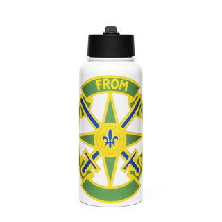 185th MP BN 3463461 Stainless Steel Water Bottle with a Straw Lid