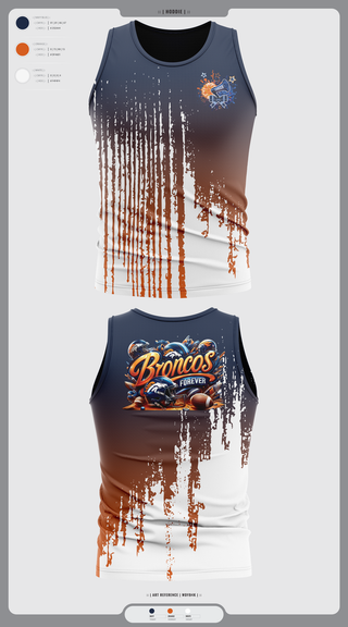 Tank Top, Lady Broncos, Cheer, Teamtime, Team time, sublimation, custom sports apparel, team uniforms, spirit wear, spiritwear, sports uniforms, custom shirts, team store, custom team store, fundraiser sports, apparel fundraiser
