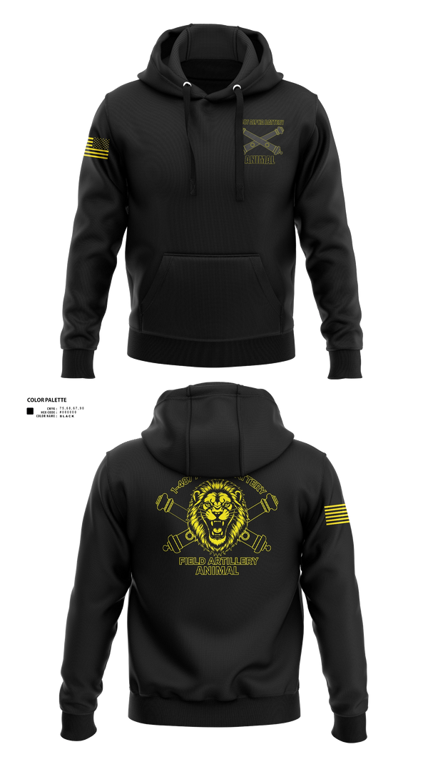 Hoodie, 1-487 Alpha Battery Field Artillery, National Guard, Teamtime, Team time, sublimation, custom sports apparel, team uniforms, spirit wear, spiritwear, sports uniforms, custom shirts, team store, custom team store, fundraiser sports, apparel fundraiser
