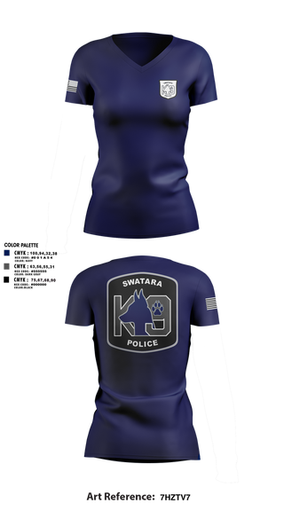 Womens Short Sleeve Vneck Shirt, Swatara K9, Police, Teamtime, Team time, sublimation, custom sports apparel, team uniforms, spirit wear, spiritwear, sports uniforms, custom shirts, team store, custom team store, fundraiser sports, apparel fundraiser