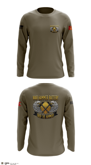 Long Sleeve Performance Shirt, HHB 2-44 ADAR, Army, Teamtime, Team time, sublimation, custom sports apparel, team uniforms, spirit wear, spiritwear, sports uniforms, custom shirts, team store, custom team store, fundraiser sports, apparel fundraiser