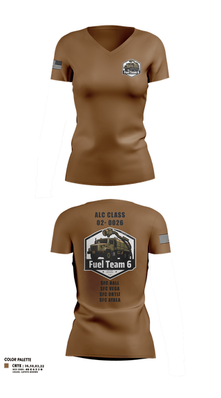 Womens Short Sleeve Vneck Shirt, Fuel Team 6, Army, Teamtime, Team time, sublimation, custom sports apparel, team uniforms, spirit wear, spiritwear, sports uniforms, custom shirts, team store, custom team store, fundraiser sports, apparel fundraiser
