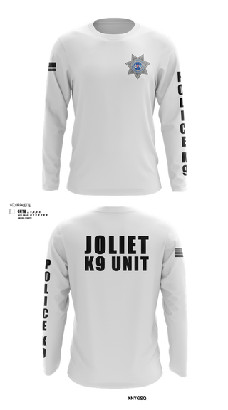 Long Sleeve Performance Shirt, Joliet Police K-9 Unit, Police, Teamtime, Team time, sublimation, custom sports apparel, team uniforms, spirit wear, spiritwear, sports uniforms, custom shirts, team store, custom team store, fundraiser sports, apparel fundraiser