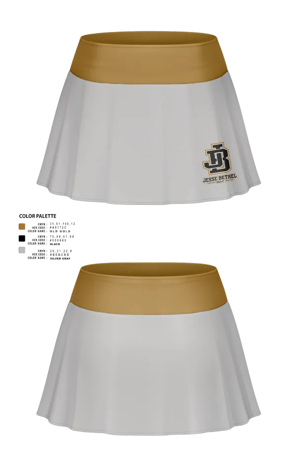 Skort, Jesse Bethel High School, Golf, Teamtime, Team time, sublimation, custom sports apparel, team uniforms, spirit wear, spiritwear, sports uniforms, custom shirts, team store, custom team store, fundraiser sports, apparel fundraiser