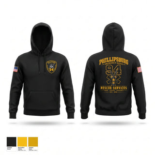 Hoodie, Phillipsburg Emergency Squad - Rescue Services Division, EMS/EMT, Teamtime, Team time, sublimation, custom sports apparel, team uniforms, spirit wear, spiritwear, sports uniforms, custom shirts, team store, custom team store, fundraiser sports, apparel fundraiser