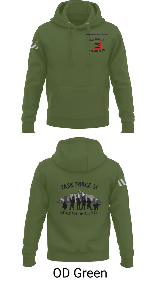 Hoodie, 1-185th IN BN, , Teamtime, Team time, sublimation, custom sports apparel, team uniforms, spirit wear, spiritwear, sports uniforms, custom shirts, team store, custom team store, fundraiser sports, apparel fundraiser