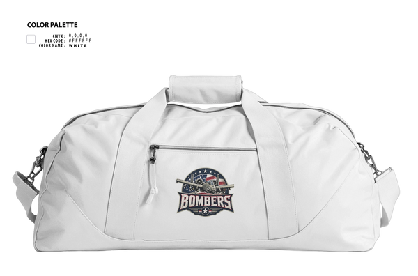 Duffle Bag, Bombers, Baseball, Teamtime, Team time, sublimation, custom sports apparel, team uniforms, spirit wear, spiritwear, sports uniforms, custom shirts, team store, custom team store, fundraiser sports, apparel fundraiser