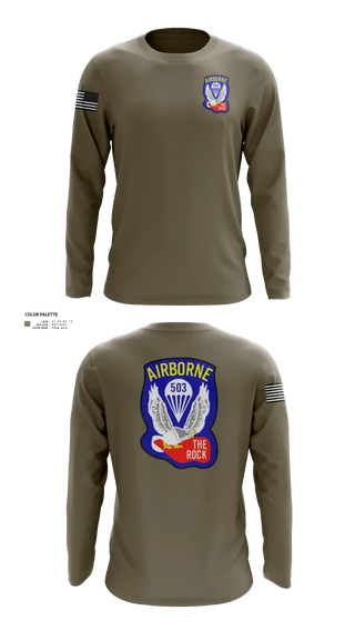 Long Sleeve Performance Shirt, 1st Battalion 503rd Infantry Regiment, , Teamtime, Team time, sublimation, custom sports apparel, team uniforms, spirit wear, spiritwear, sports uniforms, custom shirts, team store, custom team store, fundraiser sports, apparel fundraiser