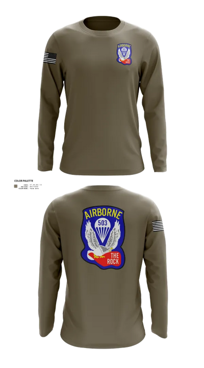 1st Battalion 503rd Infantry Regiment 53542236 Long Sleeve Performance Shirt 23