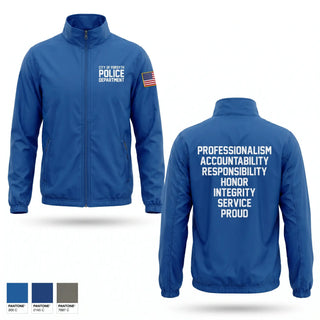Windbreaker, City of Forsyth Police Department, Police, Teamtime, Team time, sublimation, custom sports apparel, team uniforms, spirit wear, spiritwear, sports uniforms, custom shirts, team store, custom team store, fundraiser sports, apparel fundraiser