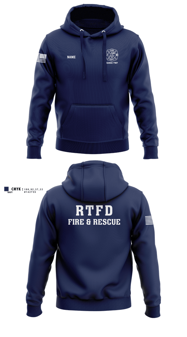 Hoodie, Range Township, Fire Department, Teamtime, Team time, sublimation, custom sports apparel, team uniforms, spirit wear, spiritwear, sports uniforms, custom shirts, team store, custom team store, fundraiser sports, apparel fundraiser