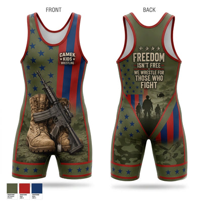 Camel kids Wrestling Singlet - 1