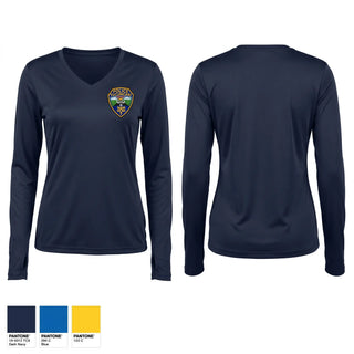 Womens Long Sleeve Vneck Shirt, Tucumcari Police Department, Police, Teamtime, Team time, sublimation, custom sports apparel, team uniforms, spirit wear, spiritwear, sports uniforms, custom shirts, team store, custom team store, fundraiser sports, apparel fundraiser