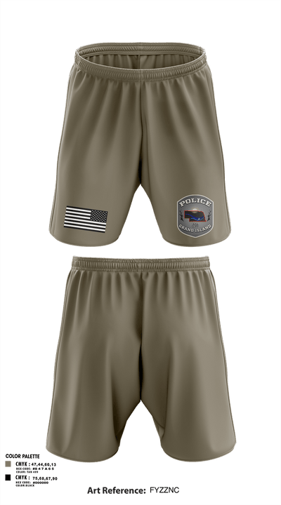 Grand Island Police Department 91612603 Athletic Shorts With Pockets - 31