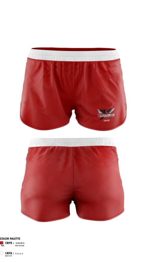 Womens Shorts, Sublette Middle School Cheer, Cheer, Teamtime, Team time, sublimation, custom sports apparel, team uniforms, spirit wear, spiritwear, sports uniforms, custom shirts, team store, custom team store, fundraiser sports, apparel fundraiser