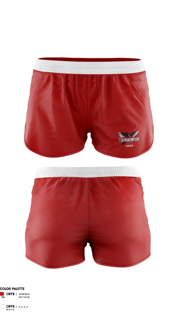 Womens Shorts, Sublette Middle School Cheer, Cheer, Teamtime, Team time, sublimation, custom sports apparel, team uniforms, spirit wear, spiritwear, sports uniforms, custom shirts, team store, custom team store, fundraiser sports, apparel fundraiser