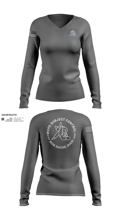 MVPD Subject Control 16115656 Women's Long Sleeve V-neck Shirt - 30