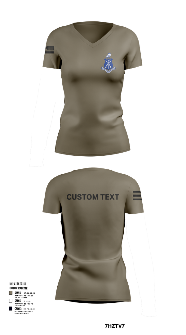 Womens Short Sleeve Vneck Shirt, Pershing Rifles Kilo 8, , Teamtime, Team time, sublimation, custom sports apparel, team uniforms, spirit wear, spiritwear, sports uniforms, custom shirts, team store, custom team store, fundraiser sports, apparel fundraiser