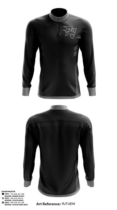 Pine View Panthers Wrestling 5640261 Quarter Zip Jacket - 1