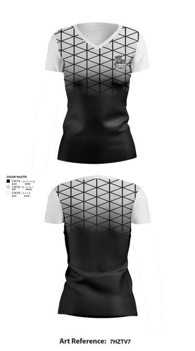 Technology Panthers 11131475 Women's Short Sleeve V-neck Shirt - 1