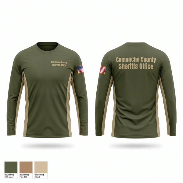 Long Sleeve Performance Shirt, Comanche County Sheriffs Office, Police, Teamtime, Team time, sublimation, custom sports apparel, team uniforms, spirit wear, spiritwear, sports uniforms, custom shirts, team store, custom team store, fundraiser sports, apparel fundraiser