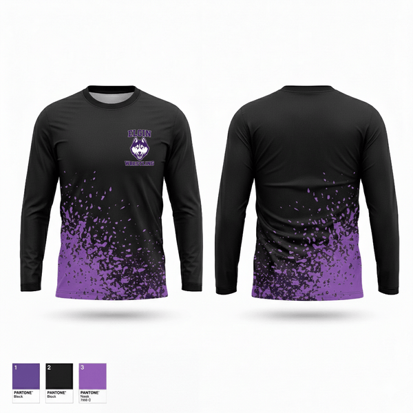 Long Sleeve Performance Shirt, Elgin Huskies, Wrestling, Teamtime, Team time, sublimation, custom sports apparel, team uniforms, spirit wear, spiritwear, sports uniforms, custom shirts, team store, custom team store, fundraiser sports, apparel fundraiser