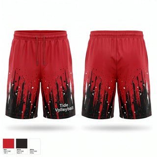 Athletic Shorts With Pockets, Tide Volleyball, Women's Volleyball, Teamtime, Team time, sublimation, custom sports apparel, team uniforms, spirit wear, spiritwear, sports uniforms, custom shirts, team store, custom team store, fundraiser sports, apparel fundraiser