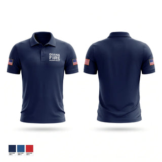 Short Sleeve Performance Polo, Diana Fire Department, Fire Department, Teamtime, Team time, sublimation, custom sports apparel, team uniforms, spirit wear, spiritwear, sports uniforms, custom shirts, team store, custom team store, fundraiser sports, apparel fundraiser