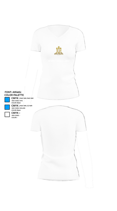 Infinite Financial Group 5110120 Women's Short Sleeve V-neck Shirt - 18