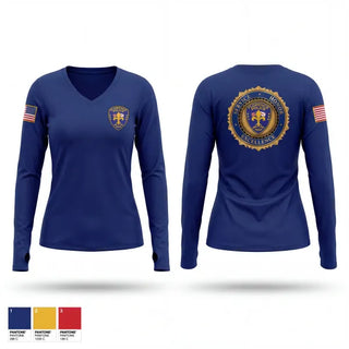 Womens Long Sleeve Vneck Shirt, Florence police department, Police, Teamtime, Team time, sublimation, custom sports apparel, team uniforms, spirit wear, spiritwear, sports uniforms, custom shirts, team store, custom team store, fundraiser sports, apparel fundraiser