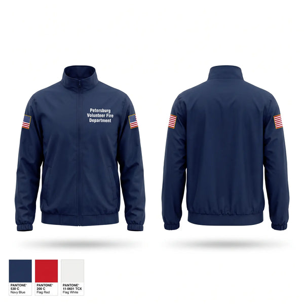 Windbreaker, Petersburg Volunteer Fire Department, Fire Department, Teamtime, Team time, sublimation, custom sports apparel, team uniforms, spirit wear, spiritwear, sports uniforms, custom shirts, team store, custom team store, fundraiser sports, apparel fundraiser