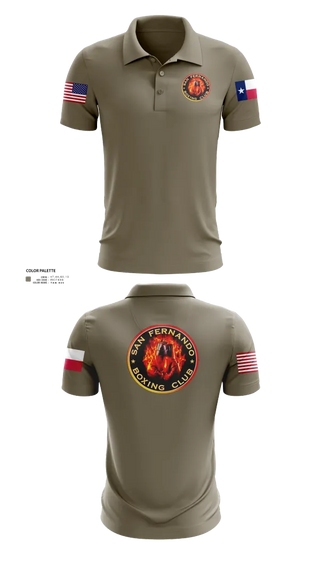 Short Sleeve Performance Polo, San Fernando Boxing Club, Spirit Store, Teamtime, Team time, sublimation, custom sports apparel, team uniforms, spirit wear, spiritwear, sports uniforms, custom shirts, team store, custom team store, fundraiser sports, apparel fundraiser