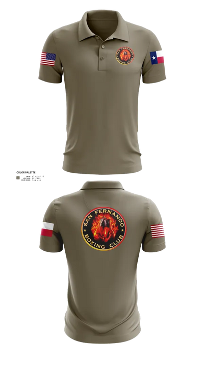 San Fernando Boxing Club 92427997 Short Sleeve Performance Polo - 52